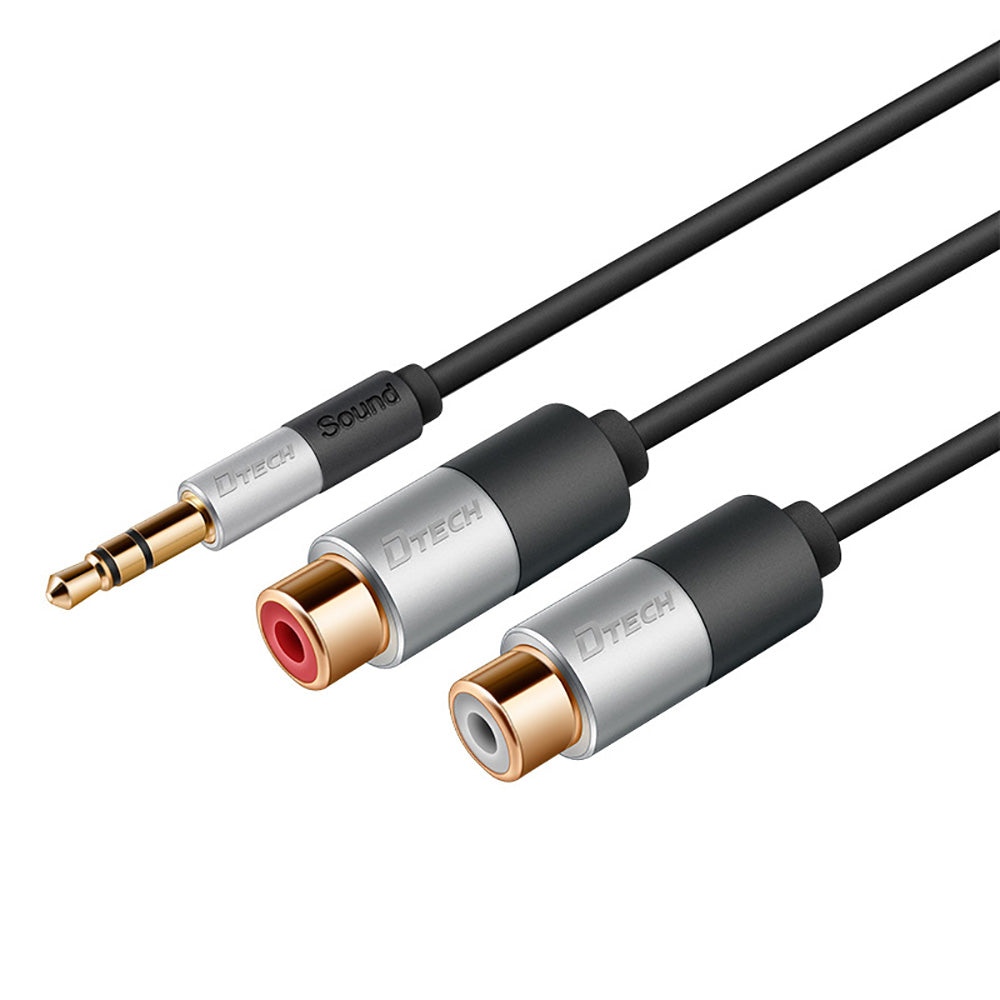 Dtech Audio Cable M To 2RCA F T0240 (4725352398948) Dtech Audio Cable M To 2RCA F T0240 (4725352398948)